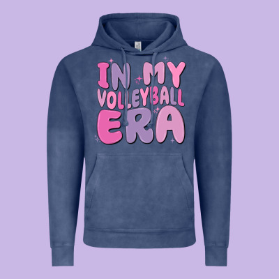 In My Volleyball Era Vintage Hoodie Designed By Maliassmallbusiness