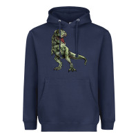 Navy T-rex Heavyweight Hoodie - HowdyJamesFarm
