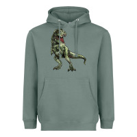 Sage T-rex Heavyweight Hoodie - HowdyJamesFarm