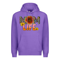 Purple Mom life Mother's Day Premium Hoodie - CowGirlArtShop