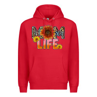 Red Mom life Mother's Day Premium Hoodie - CowGirlArtShop