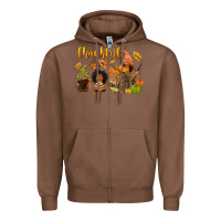 Chestnut Thankful afro gnome Zipper Hoodie - NancyCooperArtShop