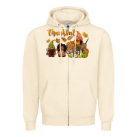 Sandshell Thankful afro gnome Zipper Hoodie - NancyCooperArtShop