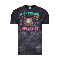Cloud Black motherhood university with coffee Vintage Tee - NancyCooperArtShop