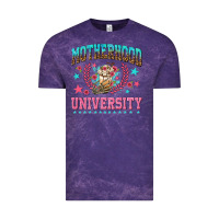 Cloud Purple motherhood university with coffee Vintage Tee - NancyCooperArtShop