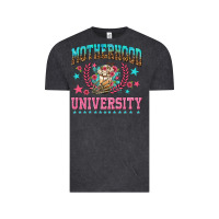 Vintage Black motherhood university with coffee Vintage Tee - NancyCooperArtShop