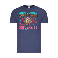 Vintage Denim motherhood university with coffee Vintage Tee - NancyCooperArtShop