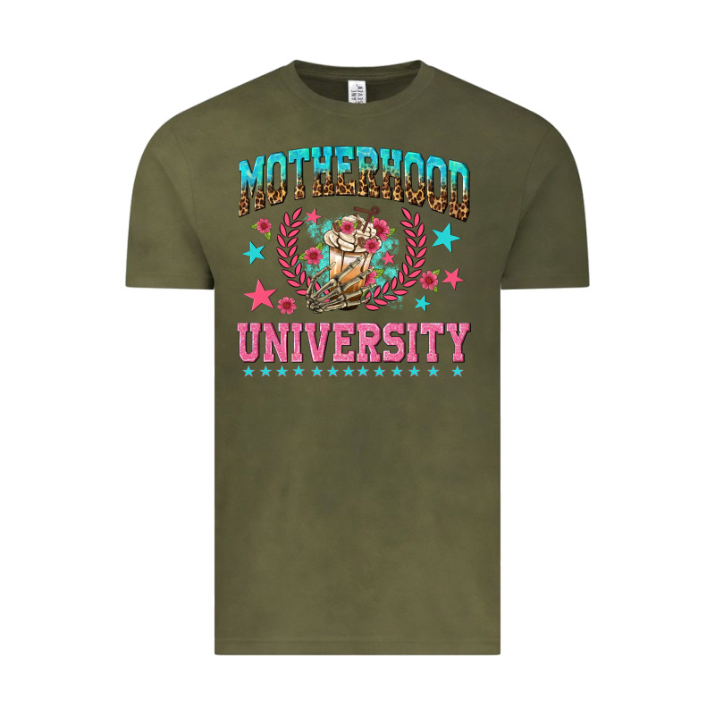 Motherhood University With Coffee Vintage Tee by NancyCooperArtShop | Teevron
