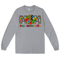Heather Grey empowering autism mom life Long Sleeve Tee - LillyAllenDesigns