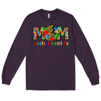Plum empowering autism mom life Long Sleeve Tee - LillyAllenDesigns