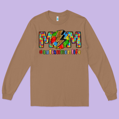 Empowering Autism Mom Life Long Sleeve Tee Designed By Lillyallendesigns