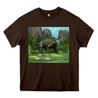 Chocolate Brown ankylosaurus tumbler Heavy Core Tee - Artiststas