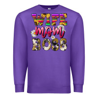 Purple Wife mom boss daisy Mother's Day Premium Sweatshirt - HowdyJamesFarm