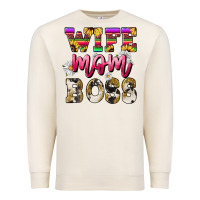 Sandshell Wife mom boss daisy Mother's Day Premium Sweatshirt - HowdyJamesFarm