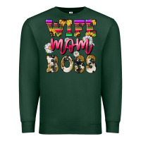 Sports Green Wife mom boss daisy Mother's Day Premium Sweatshirt - HowdyJamesFarm