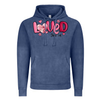 Vintage Denim valentine's day loved john 3 16 Vintage Hoodie - MaliasSmallBusiness