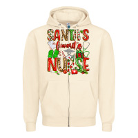 Sandshell santa's favorite nurse Zipper Hoodie - texasbilliewilder