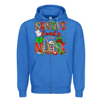 True Royal santa's favorite nurse Zipper Hoodie - texasbilliewilder