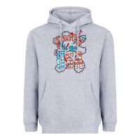 Heather Grey Party in the USA 4th of july Heavyweight Hoodie - HowdyJamesFarm