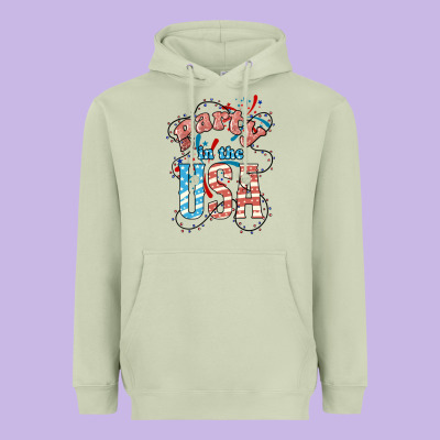 Party In The Usa 4th Of July Heavyweight Hoodie Designed By Howdyjamesfarm