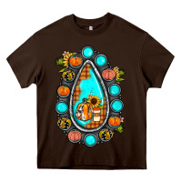 Chocolate Brown gemstone pumpkin fall Heavy Core Tee - JahusDesignShop