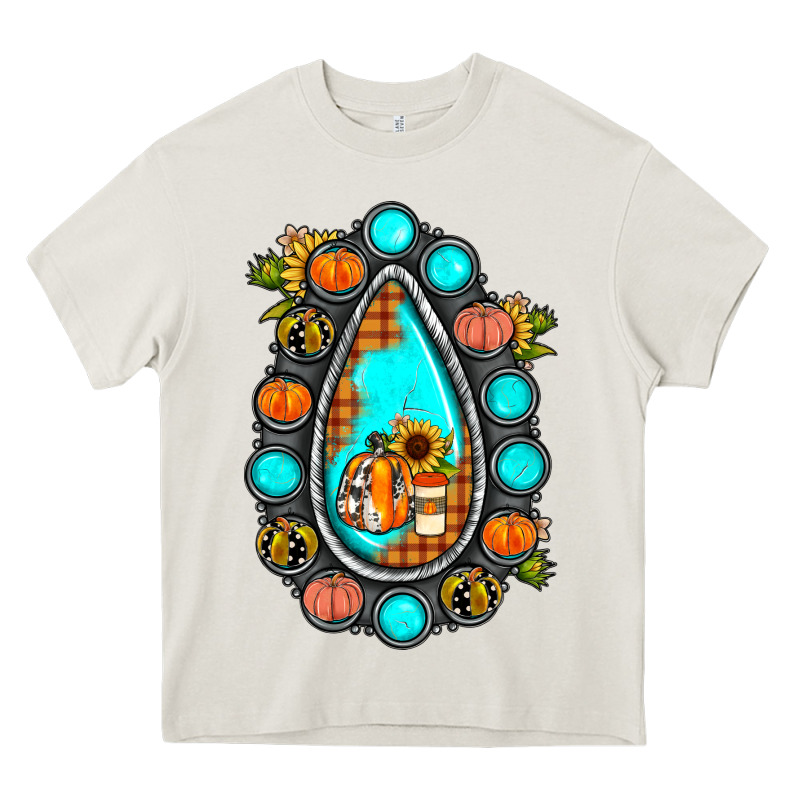 Gemstone Pumpkin Fall Heavy Core Tee by JahusDesignShop | Teevron