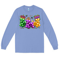 Colony Blue mardi gras bead dogs Long Sleeve Tee - LillyAllenDesigns