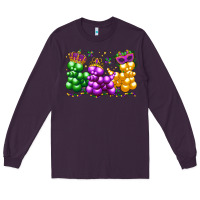 Plum mardi gras bead dogs Long Sleeve Tee - LillyAllenDesigns
