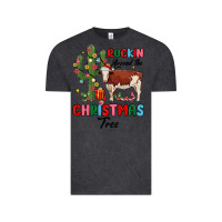 Vintage Black rockin around the christmas tree Vintage Tee - MaliasSmallBusiness