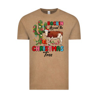 Vintage Coffee rockin around the christmas tree Vintage Tee - MaliasSmallBusiness