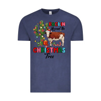Vintage Denim rockin around the christmas tree Vintage Tee - MaliasSmallBusiness