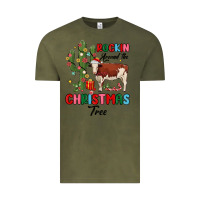 Vintage Olive rockin around the christmas tree Vintage Tee - MaliasSmallBusiness