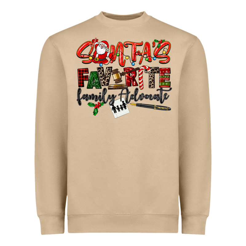 Santa's Favorite Family Advocate Heavyweight Sweatshirt by LillyAllenDesigns | Teevron