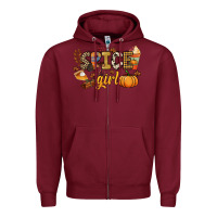 Burgundy Spice girl Zipper Hoodie - NancyCooperArtShop
