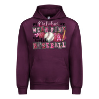 Mauve Wine in october we wear pink and watch  baseball Urban Hoodie - FaDigitalArtStudio