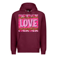 Burgundy Love Valentine's day tumbler Premium Hoodie - HowdyJamesFarm