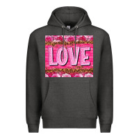 Charcoal Heather Love Valentine's day tumbler Premium Hoodie - HowdyJamesFarm