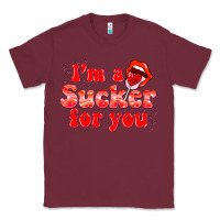 Burgundy im a sucker for you valentines the day Classic Tee - NancyCooperArtShop