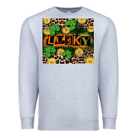 Heather Grey St. Patricks Day lucky Premium Sweatshirt - CowGirlArtShop
