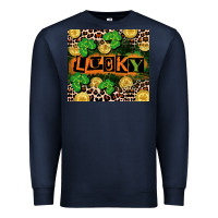 Navy St. Patricks Day lucky Premium Sweatshirt - CowGirlArtShop