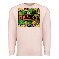 Pale Pink St. Patricks Day lucky Premium Sweatshirt - CowGirlArtShop