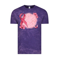 Cloud Purple customized breast cancer ribbon and background Vintage Tee - MaliasSmallBusiness