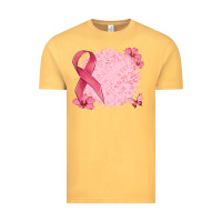 Vintage Mustard customized breast cancer ribbon and background Vintage Tee - MaliasSmallBusiness