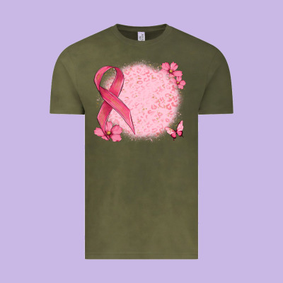 Customized Breast Cancer Ribbon And Background Vintage Tee Designed By Maliassmallbusiness