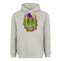 Moon Dust Mardi Gras with skeleton hand Heavyweight Hoodie - HowdyJamesFarm