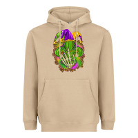 Mushroom Mardi Gras with skeleton hand Heavyweight Hoodie - HowdyJamesFarm