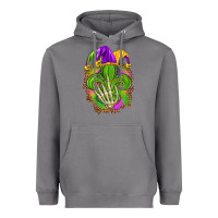 Storm Mardi Gras with skeleton hand Heavyweight Hoodie - HowdyJamesFarm