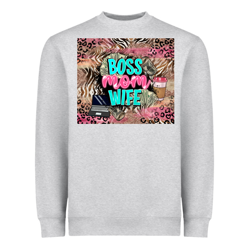 Boss Mom Wife Heavyweight Sweatshirt by LillyAllenDesigns | Teevron