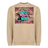 Mushroom boss mom wife Heavyweight Sweatshirt - LillyAllenDesigns