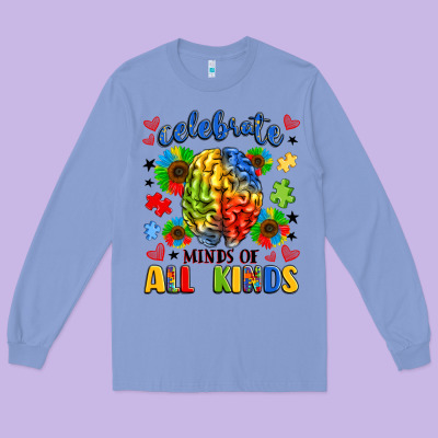 Celebrate Neurodiversity Long Sleeve Tee Designed By Lillyallendesigns